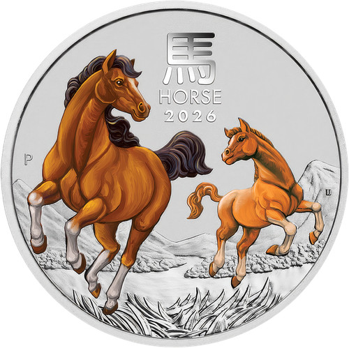 1kg silber lunar iii - lunar, pferd