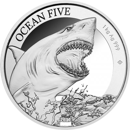 Silbermünze ocean five - ocean,