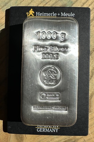 1kg silberbarren heimerle - silberbarren, &